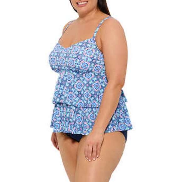 NWOT Christina Women's 2 Piece Tankini Swimwear Swimsuit Bathing Suit Set - Picture 2 of 5